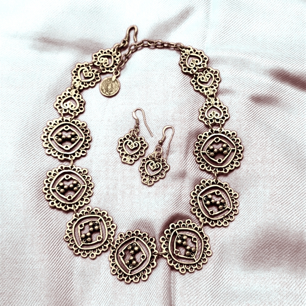 Silver necklace from Turkey with earrings